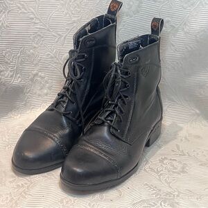 Ariat Heritage Lacer Ankle Boots Roper Style 14587 Black Western
Cowgirl Size 8C